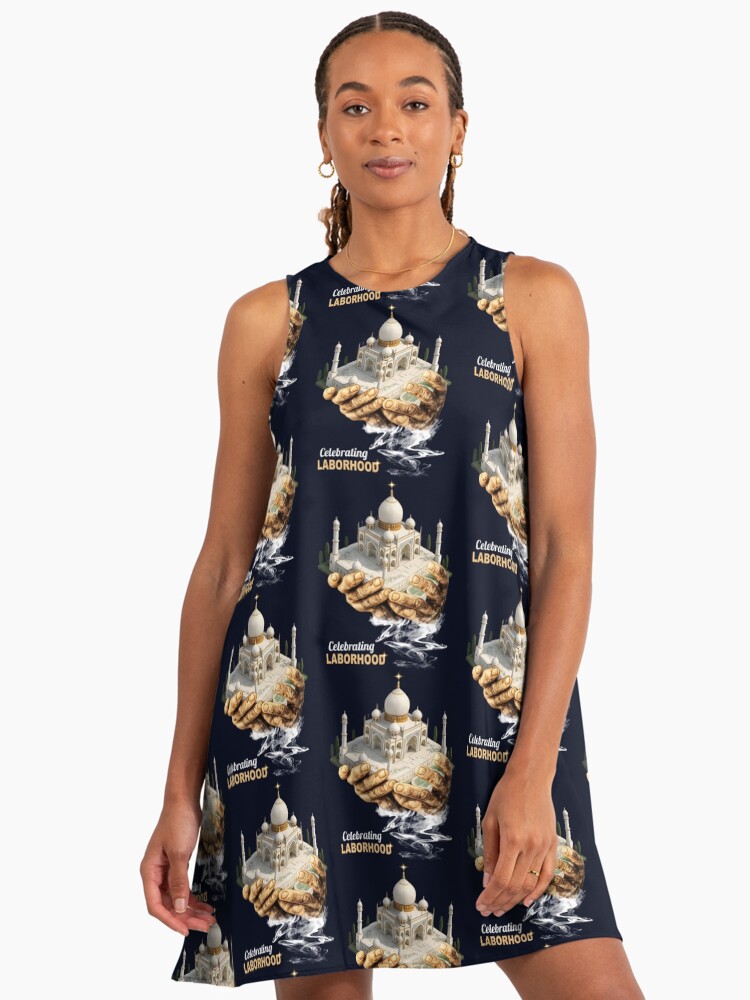 conceptual art showing labor behind Taj Mahal- work 179715298 a line dress (1)